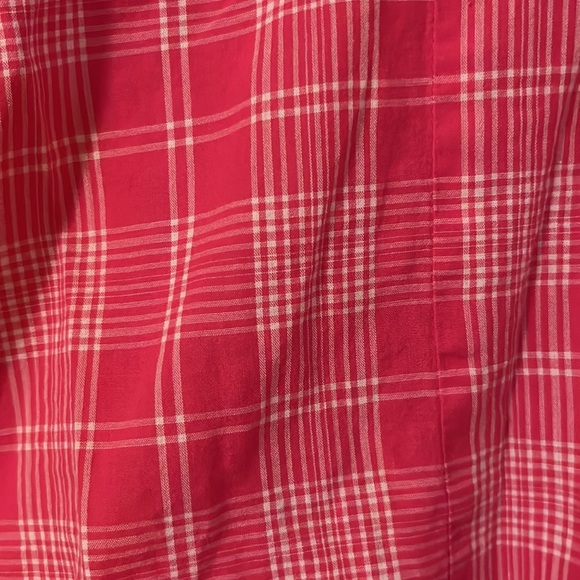 American Eagle 3/4 sleeves button up top pink/white size 14 - Picture 2 of 3